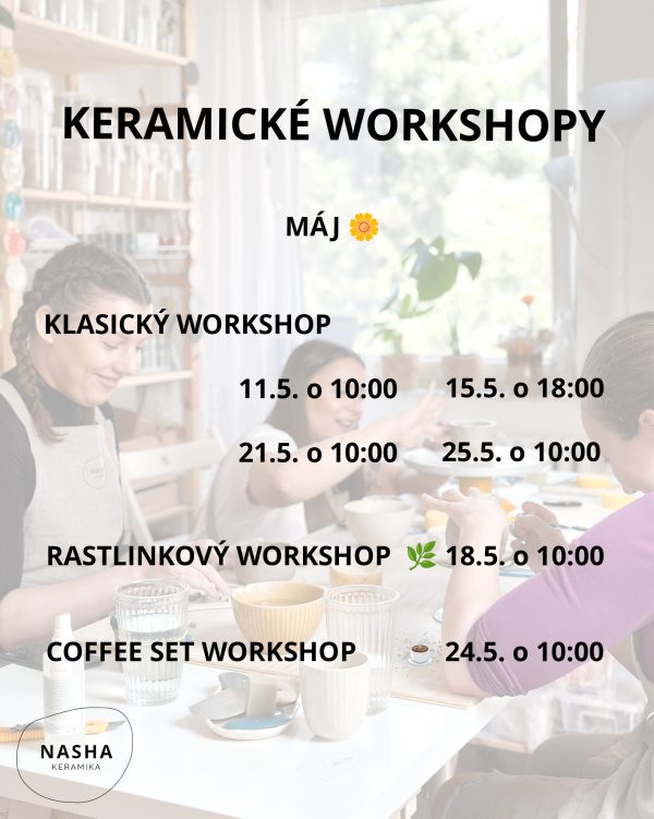 keramicke workshopy na maj v bratislave