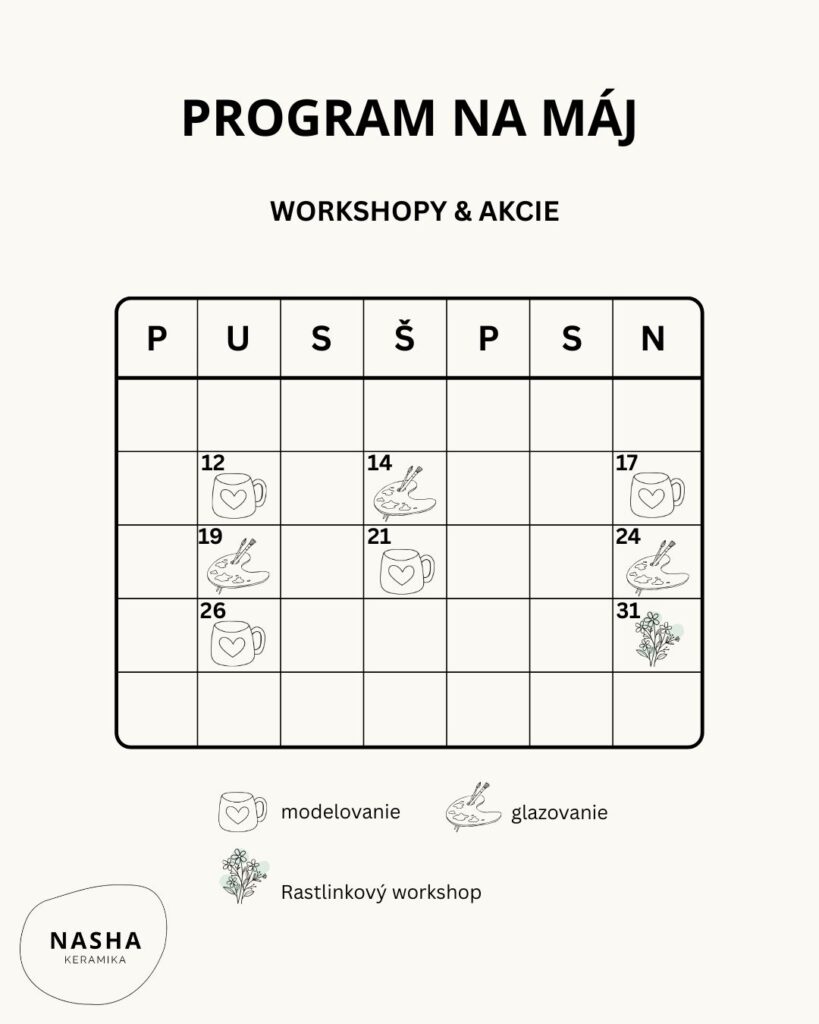 keramicke workshopy maj 2026