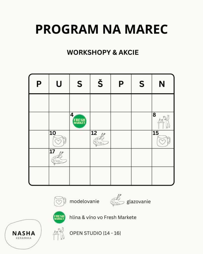 workshopy - kalendar marec 2026