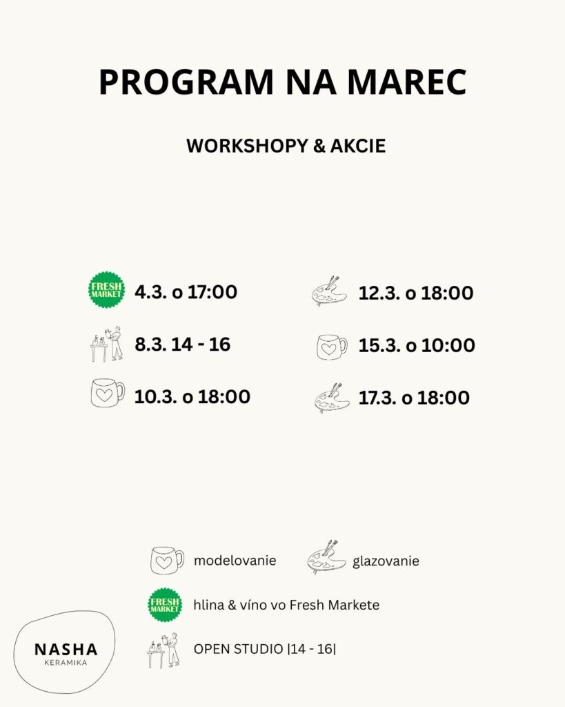 workshopy - termíny marec 2026