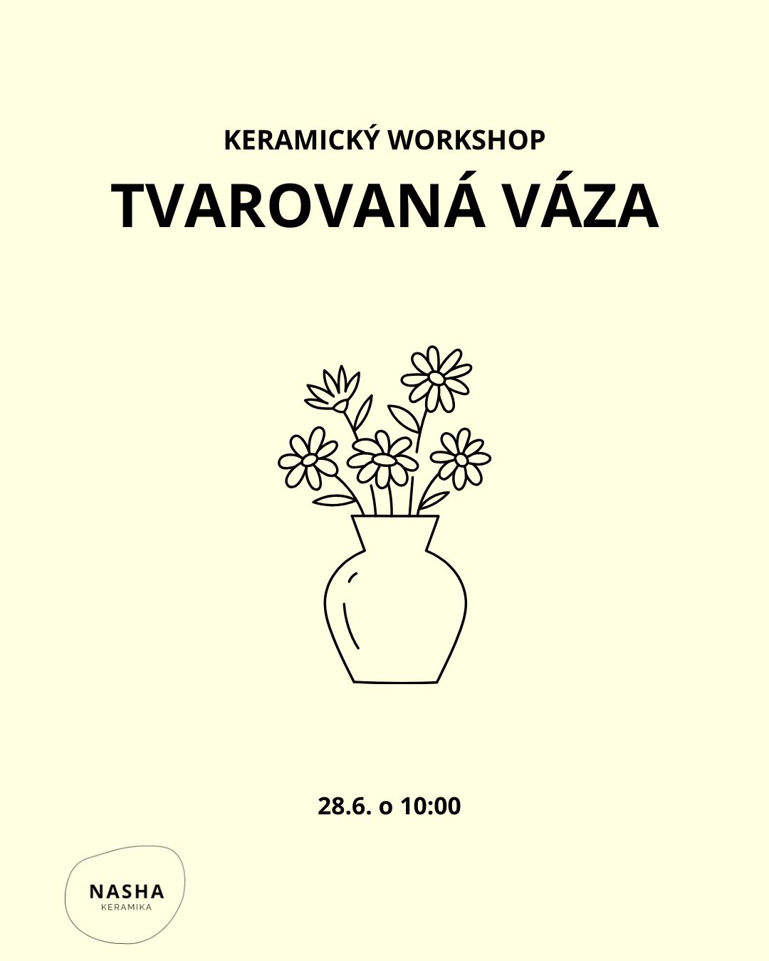 keramicky workshop tvarovana vaza | NASHA KERAMIKA